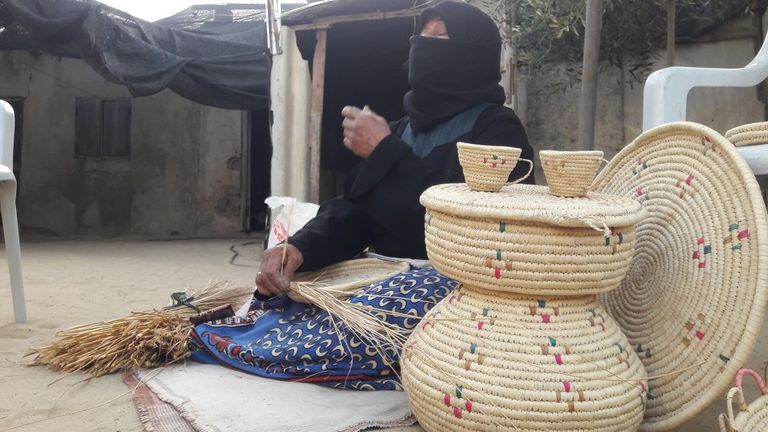 الحاجة فاطمة اللحام تباشر عملها