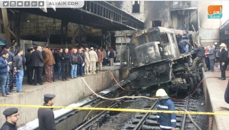 حريق في محطة مصر بالقاهرة