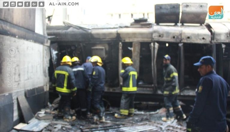 حريق في محطة مصر بالقاهرة