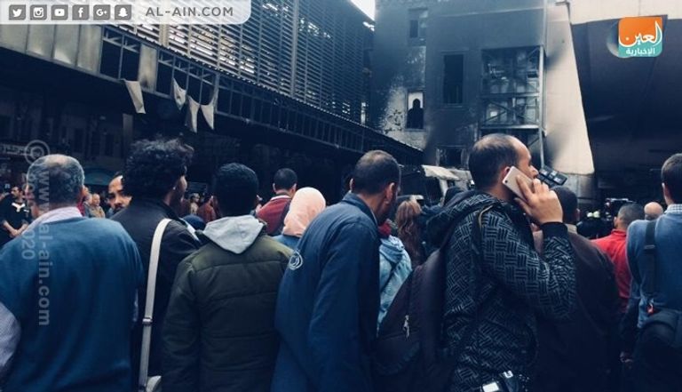 حريق في محطة مصر بالقاهرة