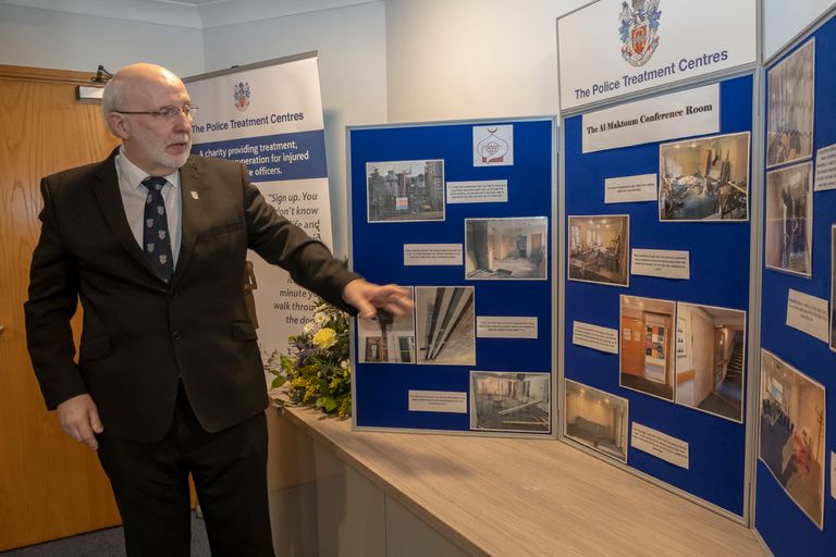 افتتاح قاعة آل مكتوم للمؤتمرات بمركز علاج الشرطة في اسكتلندا