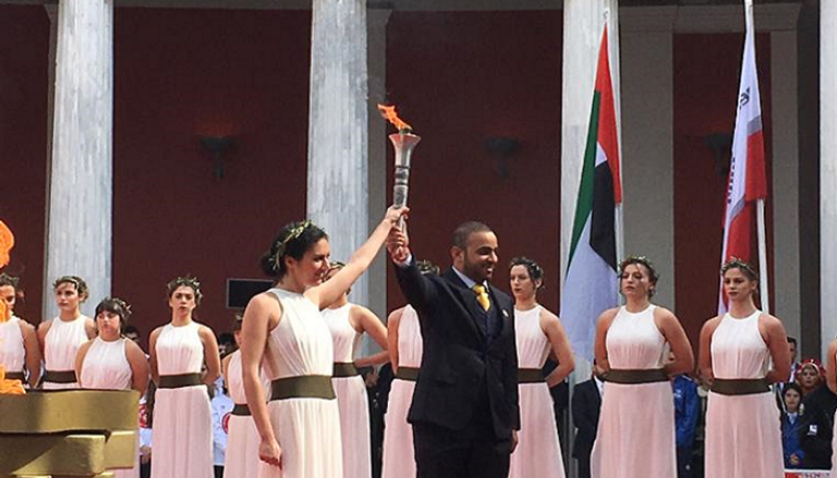 إيقاد شعلة الأمل للأولمبياد الخاص أبوظبي 2019 في أثينا
