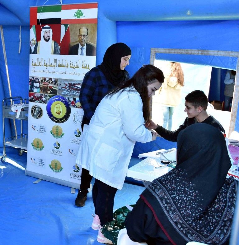 حملة الشيخة فاطمة الإنسانية تكثف مهامها في القرى اللبنانية