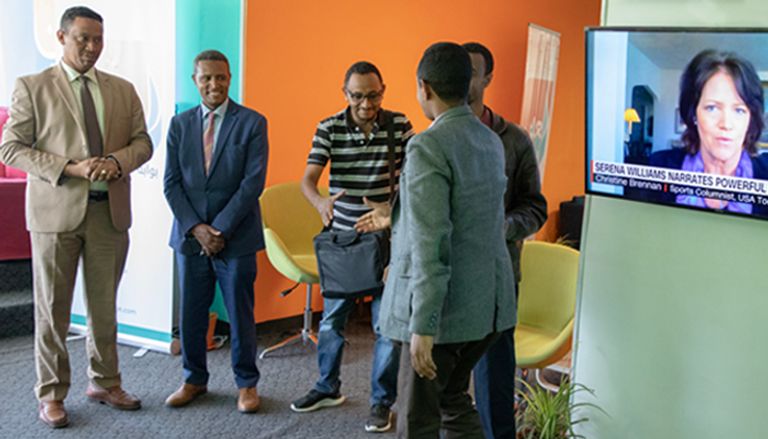 وفد من مؤسسة الصحافة الإثيوبية يزور مكتب