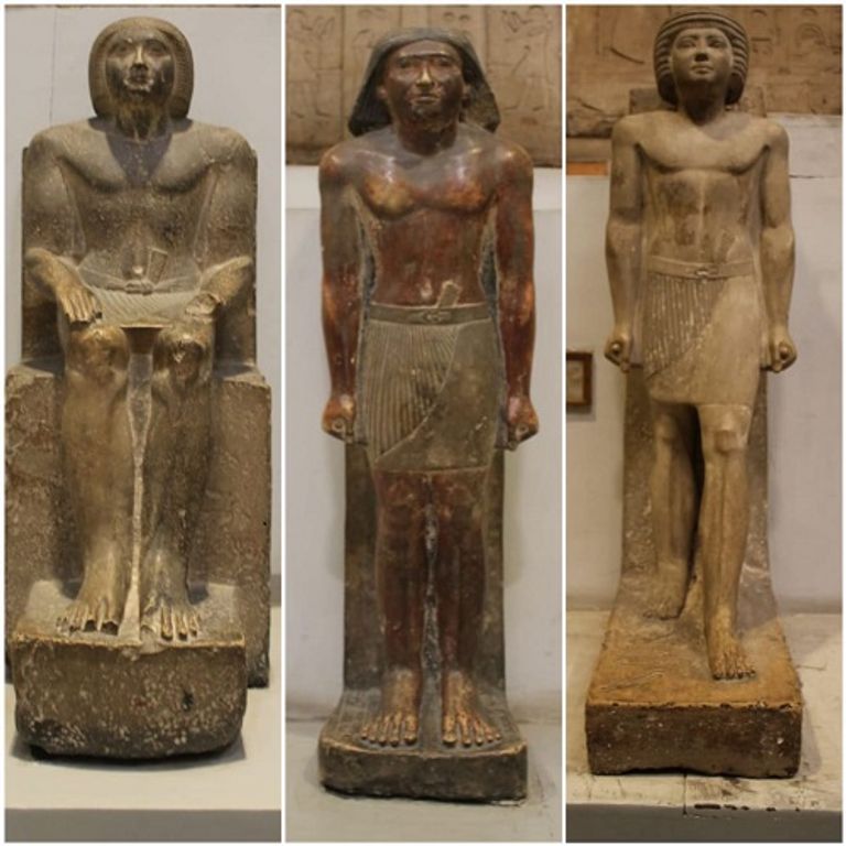 إحدى القطع الأثرية المنقولة للمتحف الكبير