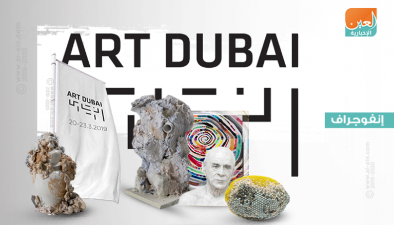 إنفوجراف.. 500 فنان يزينون بلوحاتهم معرض آرت دبي 13