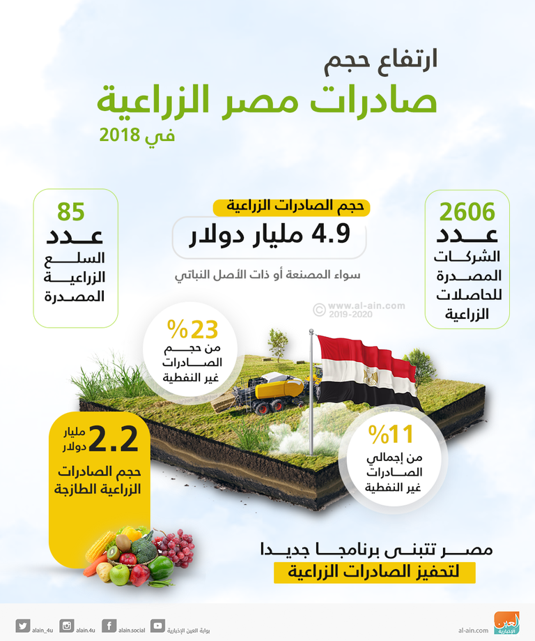 نمو صادرات مصر الزراعية