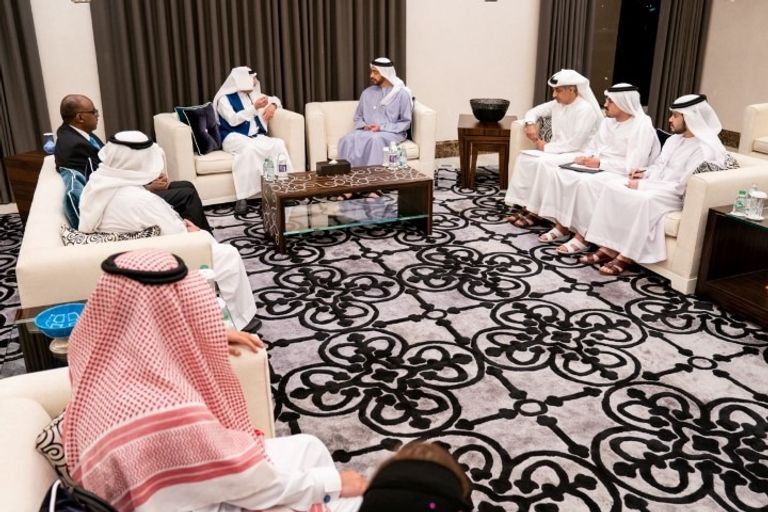 الشيخ عبدالله بن زايد آل نهيان يستقبل الأمين العام لمنظمة التعاون الإسلامي الشيخ عبدالله بن زايد آل نهيان يستقبل الأمين العام لمنظمة التعاون الإسلامي