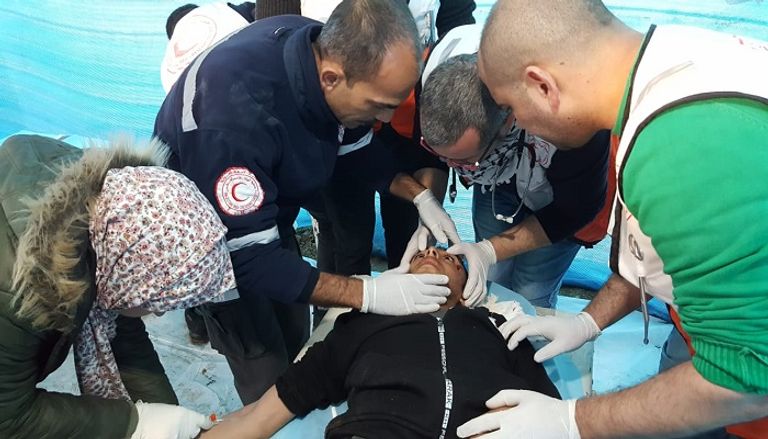 أحد المصابين في الجمعة الـ49 لمسيرات العودة 