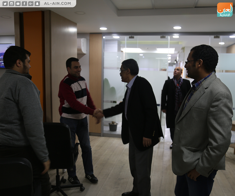 ضياء رشوان في مكتب "العين الإخبارية" بالقاهرة