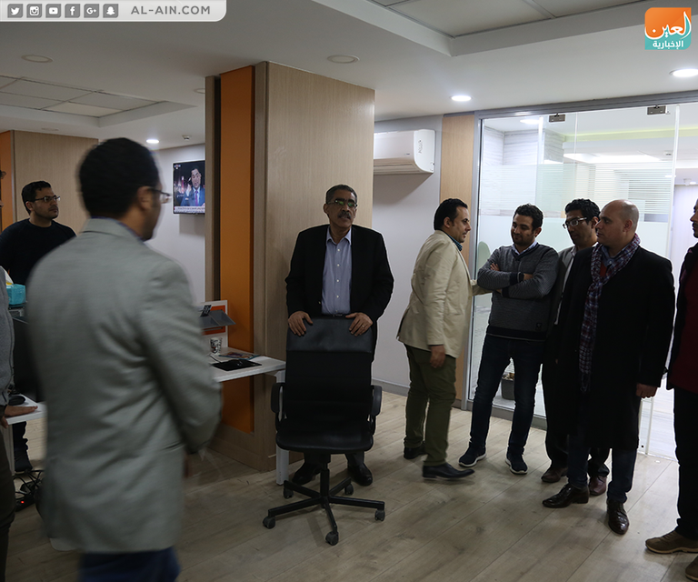 ضياء رشوان في مكتب "العين الإخبارية" بالقاهرة