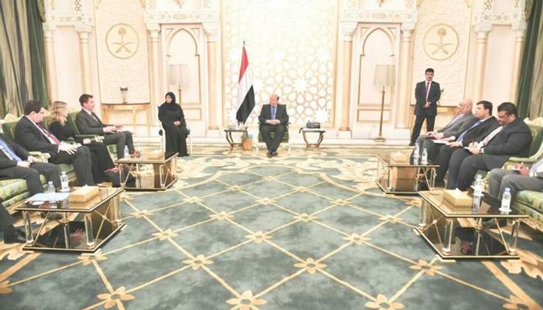 لقاء الرئيس اليمني ووزير الخارجية البريطاني