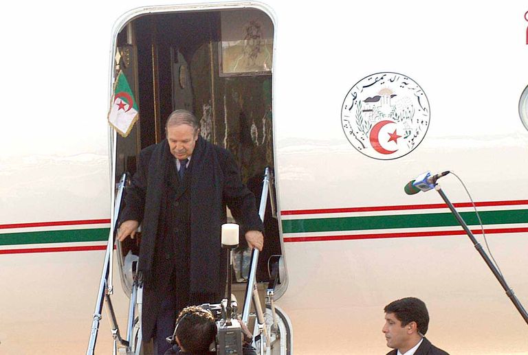 طائرة رئاسية جزائرية - أرشيفية صورة لآخر ظهور للرئيس الجزائري عبدالعزيز بوتفليقة