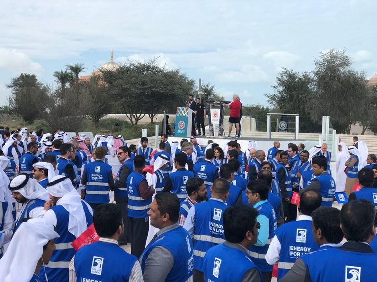 لقطات من استقبال شعلة الأمل في أبو ظبي