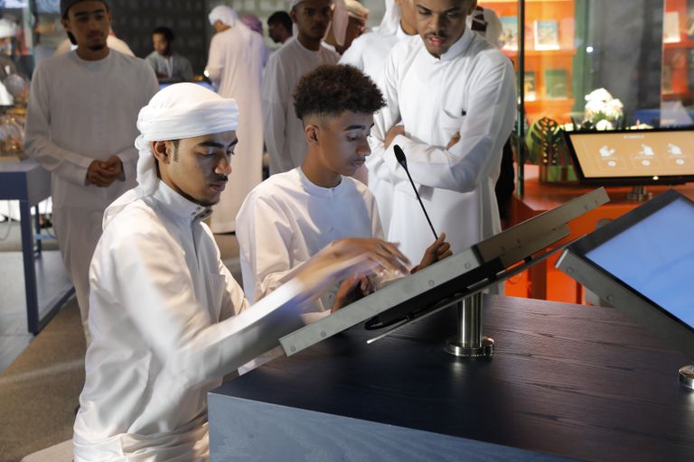 جانب من فعاليات "متحف نوبل" بدبي