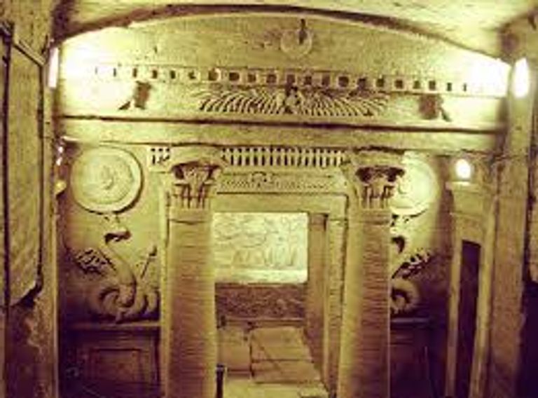 جانب من مقبرتي الورديان في مدينة الاسكندرية