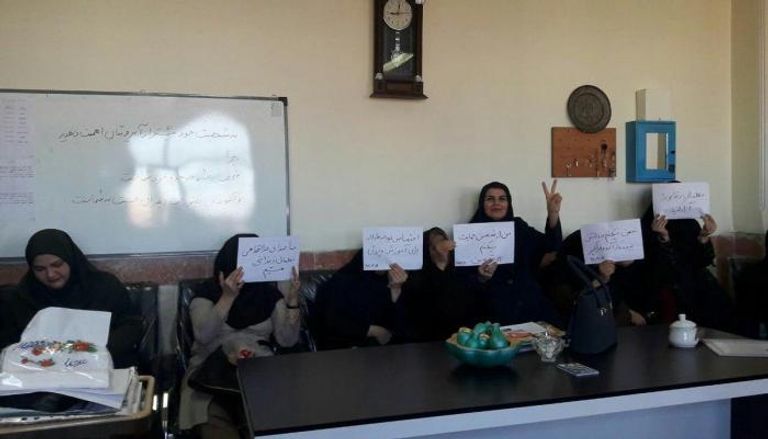 جانب من إضراب المعلمين في إيران