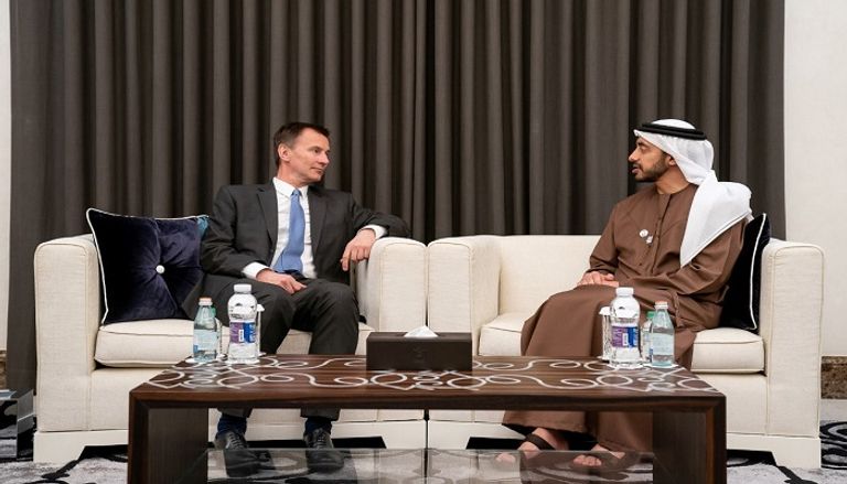 الشيخ عبدالله بن زايد آل نهيان ووزير الخارجية البريطاني