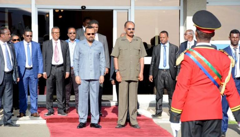 الرئيس الإريتي أسياس أفورقي ورئيس الوزراء الإثيوبي آبي أحمد