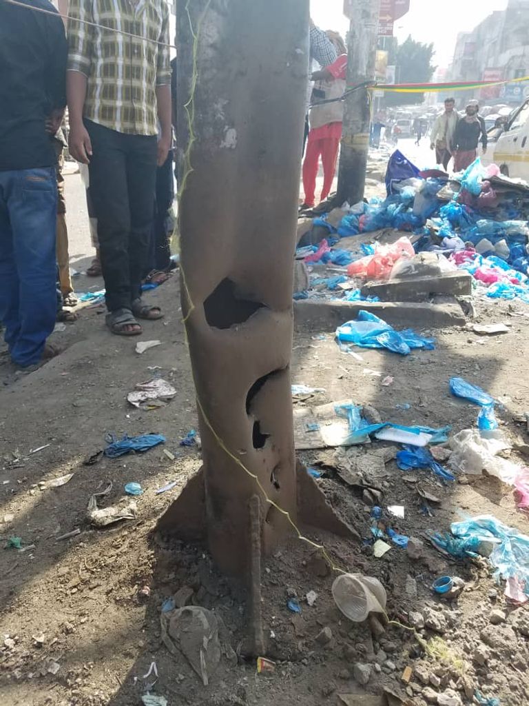 صورة متداولة لموقع الانفجار