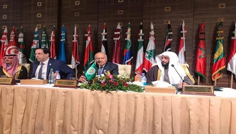أبو الغيط خلال اجتماع وزراء الداخلية والعدل العرب