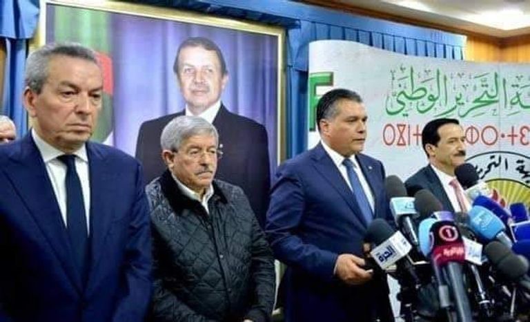 رؤساء أحزاب التحالف الرئاسي في الجزائر معاذ بوشارب منسق هيئة تسيير حزب جبهة التحرير الوطني الحاكم في الجزائر