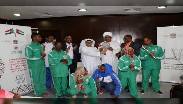 جانب من لقاء السفير الإماراتي بعثة السودان بالأولمبياد الخاص
