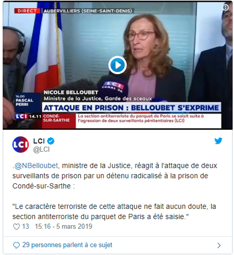 سجن "كوندي سير سارت" عقب وقوع الحادث