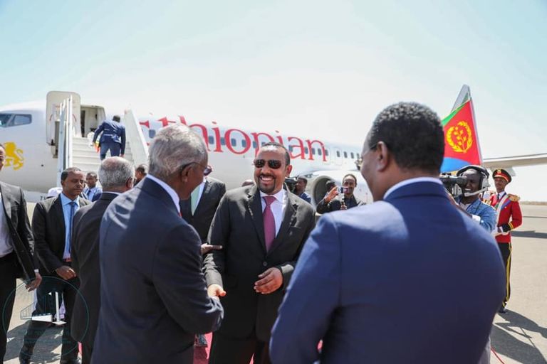 جانب من اللقاء الثلاثي بين آبي أحمد وسلفاكير وأسياس أفورقي