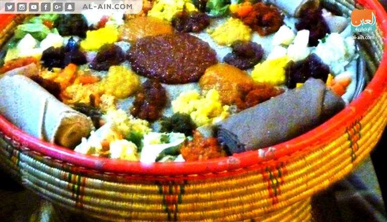 السلال الإثيوبية تستخدم في تقديم الطعام وتخزين الملابس