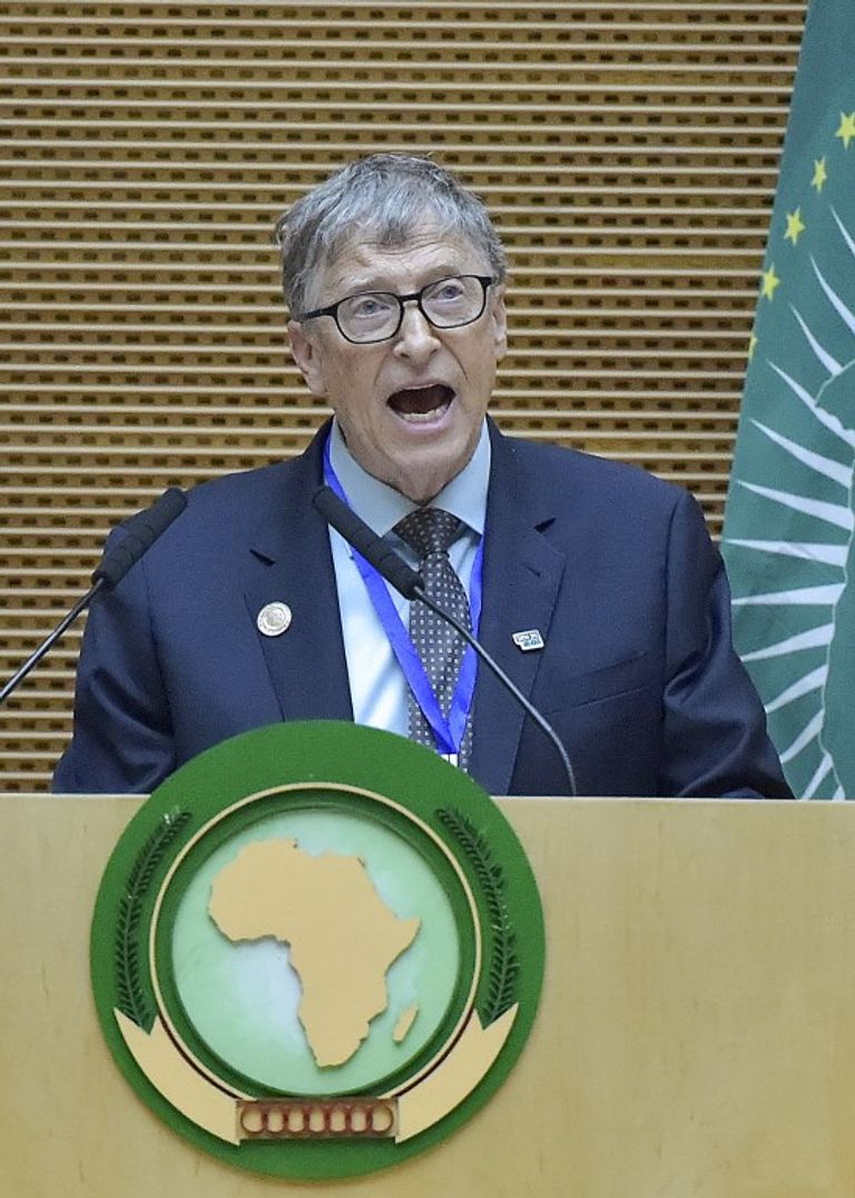 الملياردير الأمريكي بيل جيتس الشريك المؤسس لشركة مايكروسوفت