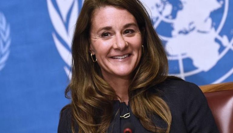 ميليندا جيتس زوجة بيل جيتس مؤسس شركة مايكروسوفت الملياردير الأمريكي بيل جيتس الشريك المؤسس لشركة مايكروسوفت