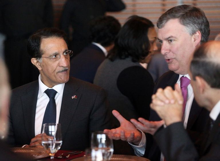 مظاهرة سابقة في مدينة نيويورك الأمريكية ضد تمويل قطر للإرهاب