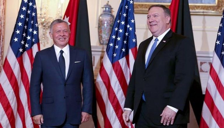 العاهل الأردني ووزير الخارجية الأمريكي مايك بومبيو العاهل الأردني والرئيس الأمريكي - أرشيفية