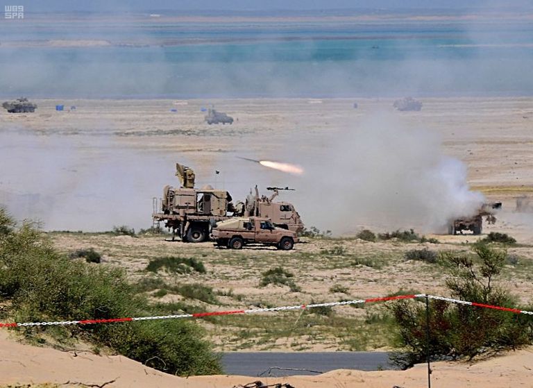 القادة المشاركون في اختتام تمرين "درع الجزيرة المشترك 10"