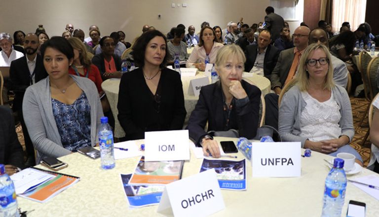 جانب من المؤتمر الصحفي للمسؤول الأممي