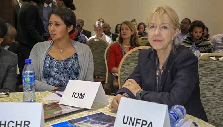 جانب من المؤتمر الصحفي للمسؤول الأممي