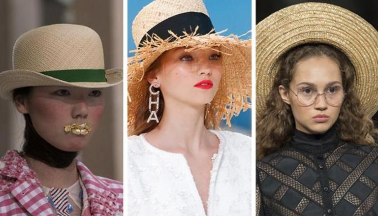 قبعات القش من التصاميم الكلاسكية في فصلي الصيف والربيع