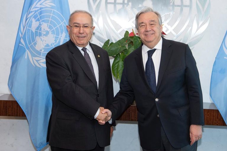 رمطان لعمامرة والأمين العام للأمم المتحدة رمطان لعمامرة أول نائب لرئيس الحكومة الجزائرية