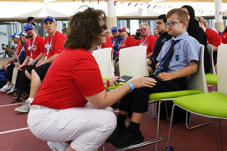 جانب من استقبال "وفود الأولمبياد الخاص"