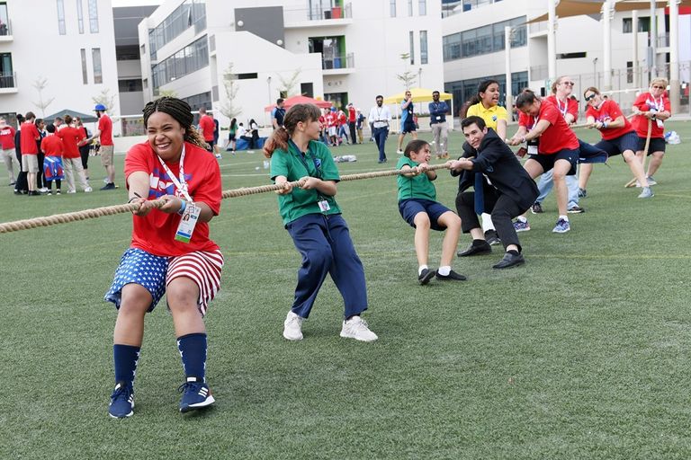 جانب من استقبال "وفود الأولمبياد الخاص"
