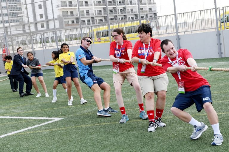 جانب من استقبال "وفود الأولمبياد الخاص"