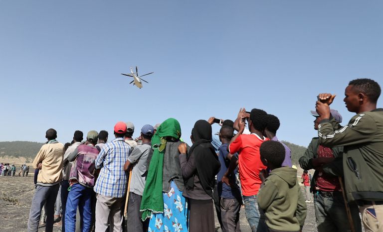 حطام الطائرة الإثيوبية