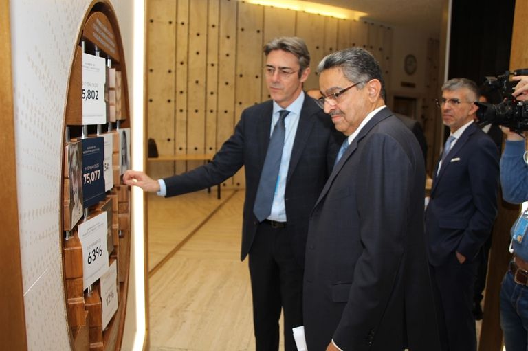 جانب من معرض تحالف الأديان بجنيف