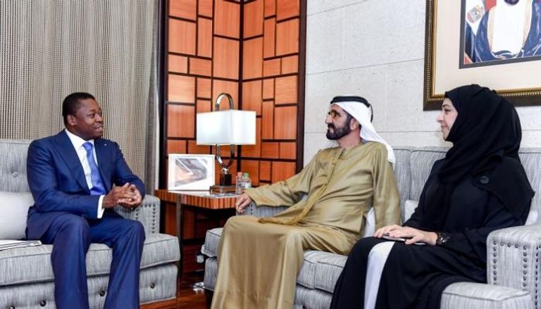 الشيخ محمد بن راشد آل مكتوم مع رئيس توجو