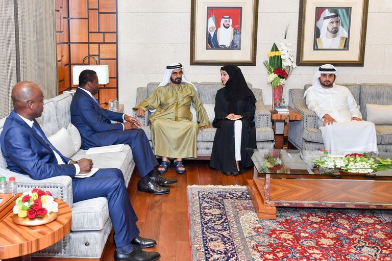 الشيخ محمد بن راشد آل مكتوم مع رئيس توجو