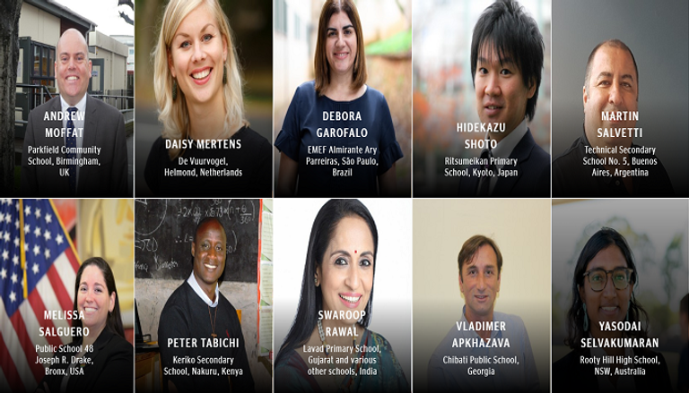 قائمة المرشحين العشرة الأوائل لنيل جائزة أفضل معلّم في العالم