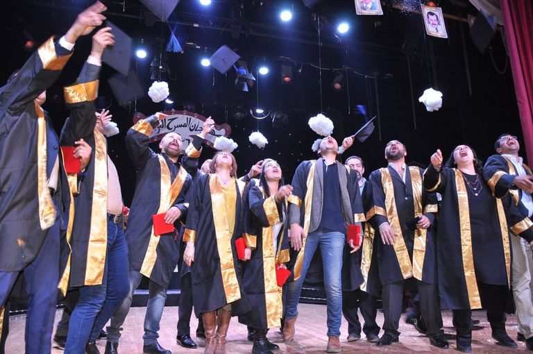 جانب من حفل التكريم بمهرجان المسرح العربي