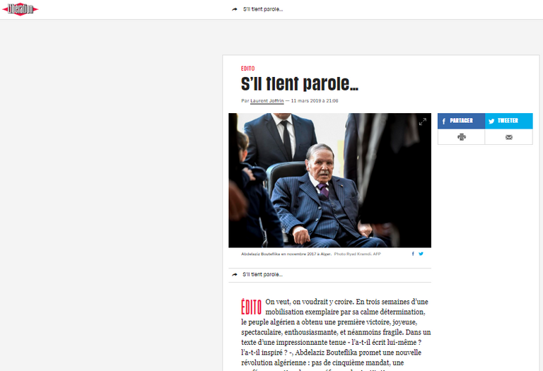 احتفالات الجزائريين في الشوارع بعد رسالة بوتفليقة