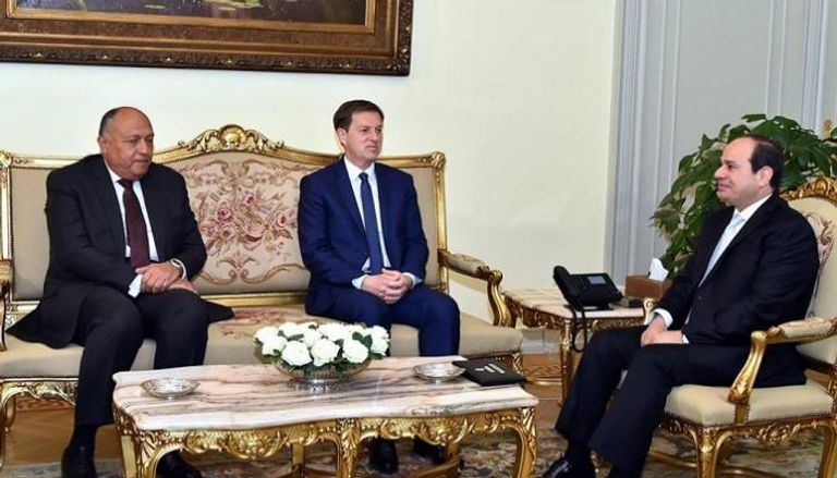 الرئيس المصري ونائب رئيس الوزراء ووزير خارجية سلوفينيا